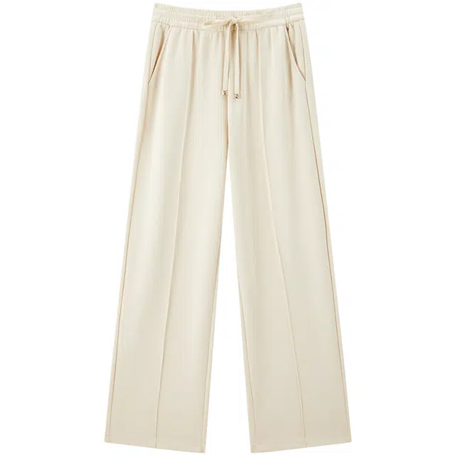 太平鸟 合身适中高腰直筒休闲裤 女款