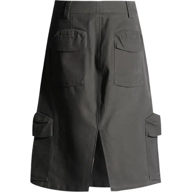 拾籍 工装风格设计感多口袋半身裙美式街头酷飒百搭宽松包臀休闲长裙 女款