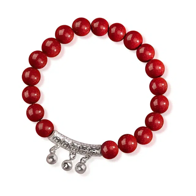 谧月珠宝 本命年五行守护招财铃铛吉祥如意红珠未来可期考试上岸新中式国潮名族风礼盒好运再造辰砂 朱砂 手串 男女同款情侣款