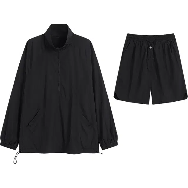 华夏儿女 糖果色系薄款透气户外防晒休闲运动套装 男女同款