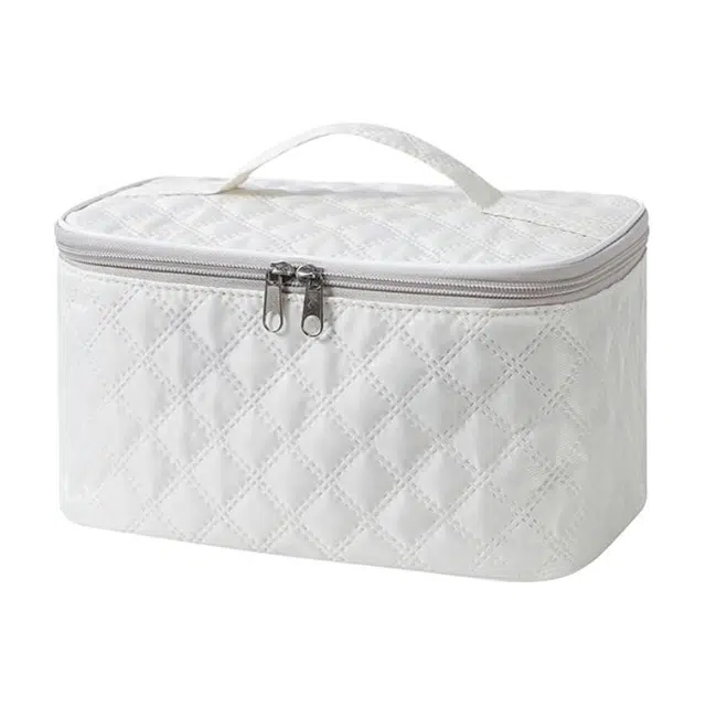 馨枕居 高颜值小香风护肤品化妆包大容量防水数据线整理时尚百搭收纳包