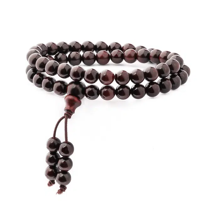 三檀小舍 国风国潮 双圈叠戴诸事顺利万事如意好运连连成功上岸招财纳福文玩盘玩佛珠小众高级 紫檀属 手串 男女同款情侣款