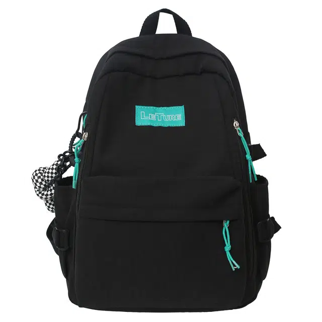 帕克熊 撞色简约学院风初高中大学生上课通勤 尼龙 书包背包双肩包 男女同款情侣款 多色