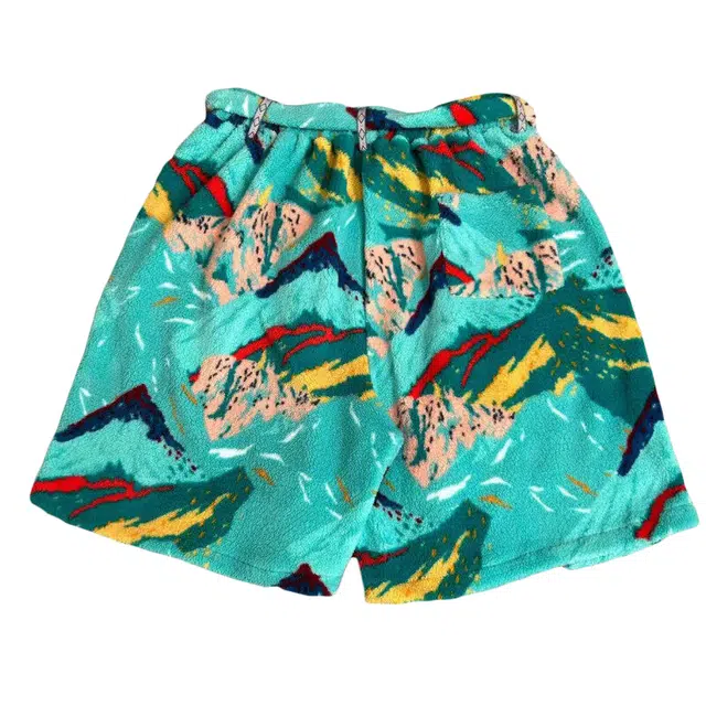 拓菲 蒂芙尼蓝柔软细腻中裤氛围感小毛毯裤百搭沙滩五分休闲短裤 男女同款