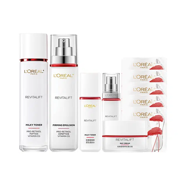 欧莱雅 复颜水乳套装面霜保湿补水 淡纹