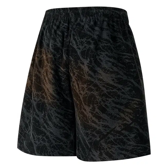 萌芽熊 扎染五分美式宽松签名花体撞色字母多彩抽绳学院风过膝简约百搭基础款跑步运动潮流透气日常通勤休闲短裤 男女同款