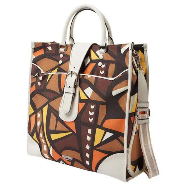 MOSCHINO Wood Print Tote