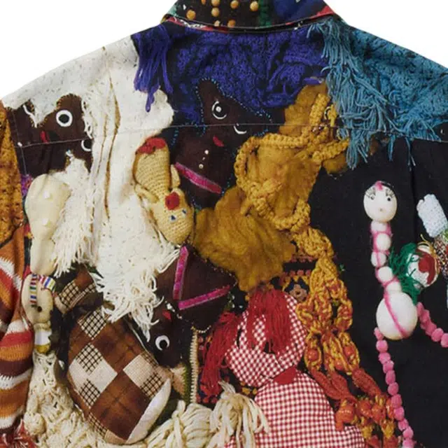 Supreme FW18 Mike Kelley More Love Hours Than Can Ever Be Repaid Rayon Shirt Multicolor