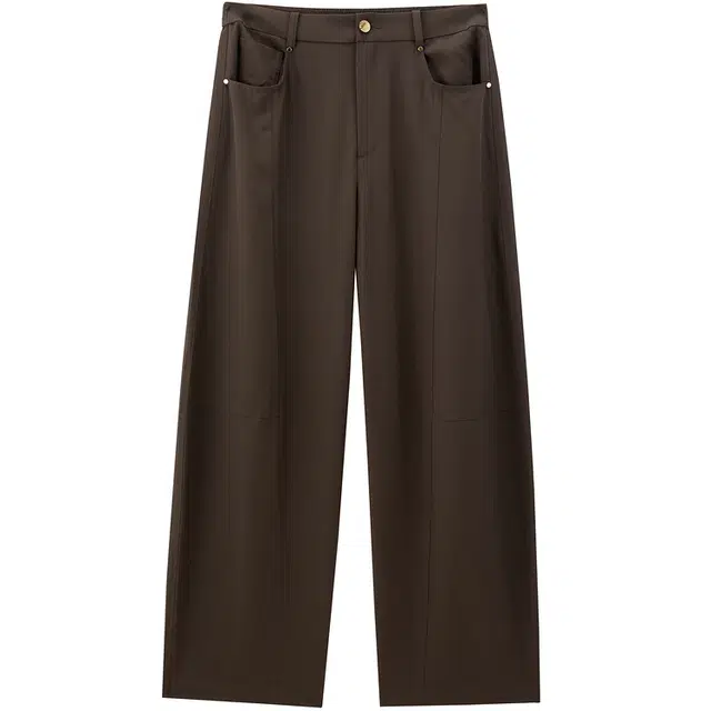 太平鸟 高腰简约百搭宽松阔腿休闲裤 女款