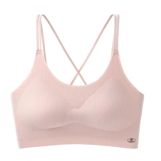 草本初色 舒适柔软细肩带美背无痕叉带后背无扣聚拢收副乳防下垂薄款文胸 女款 组合装