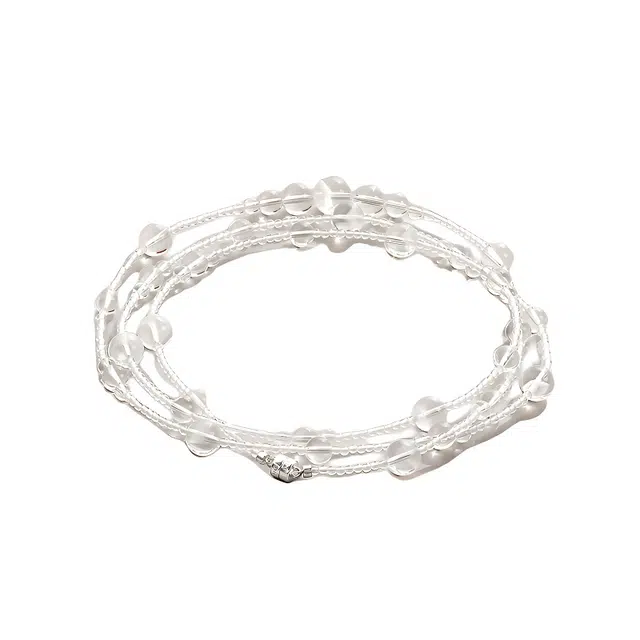 【凌光】 眰恦 纯洁气质 纯洁天使 百搭个性 轻奢小众 温柔风 平复心情 提升气质#好运天然 白水晶 手串 女款