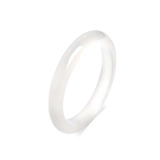 玉临门 国潮古风清冷感贵妃福镯 汉服旗袍白月光 马达加斯加水润 玉髓 玉石手镯 女款