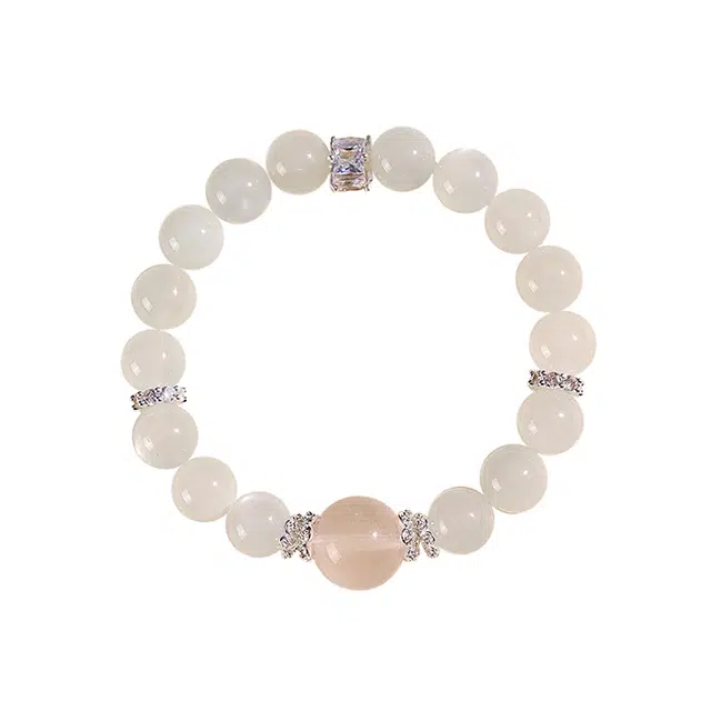 周百福 新中式 国潮清冷白月光 转运福气满满小众 气质百搭#好运天然 白水晶 手串 男女同款情侣款