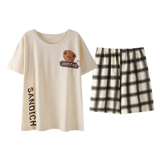 顶瓜瓜 透气舒适简约休闲风格家居服睡衣套装 女款