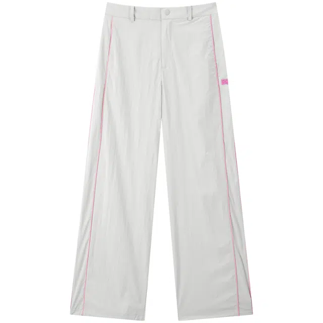 太平鸟 合身高腰适中直筒休闲裤 女款