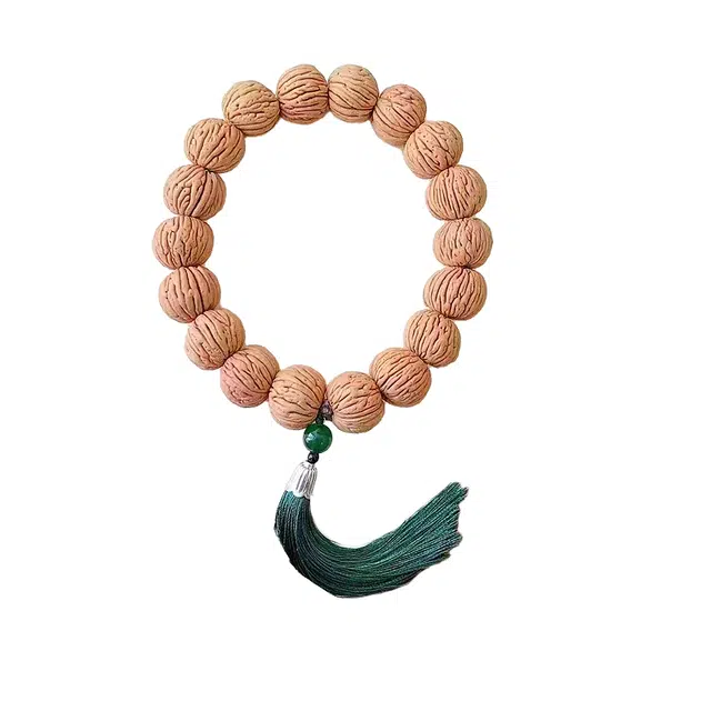 富珠汇 新籽新出树皮纹手持流苏款 国潮新中式小众本命年招财转运逢考必过上岸好运 桃核 手串 男女同款情侣款