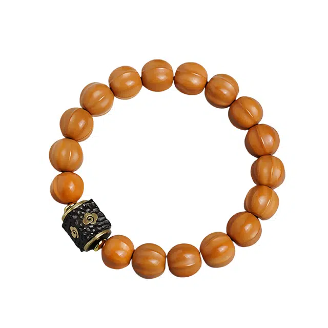 宣华意 国潮文玩新中式 老型鲨鱼背光珠京八棱盘玩 猴头核桃 手串 男女同款情侣款