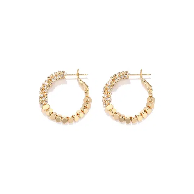 韵系 圈圈 金属风 铜镀金 耳环 女款