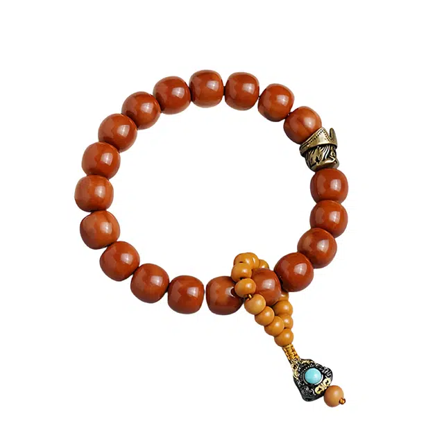 宣华意 国潮藏式时尚文玩老型光珠佛珠盘玩 猴头核桃 手串 男女同款情侣款