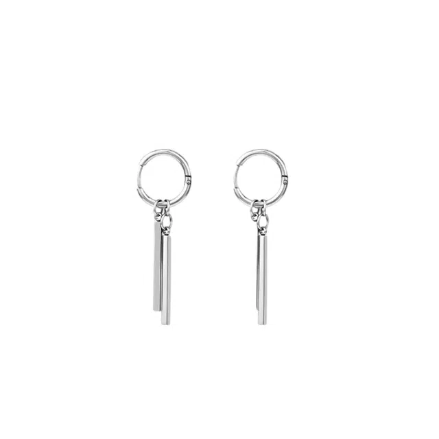 饰伴 时尚简约 吟雪极影耳环小清晰 国潮轻奢   小众设计 个性优雅搭 #好运  日常百搭 合金 耳钉 男女同款情侣款