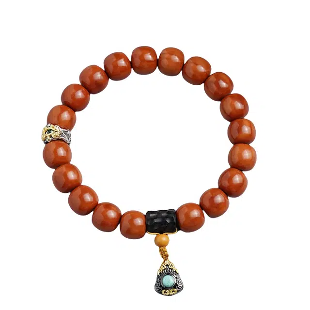 宣华意 国风藏式文玩老型光珠佛珠 猴头核桃 手串 男女同款情侣款