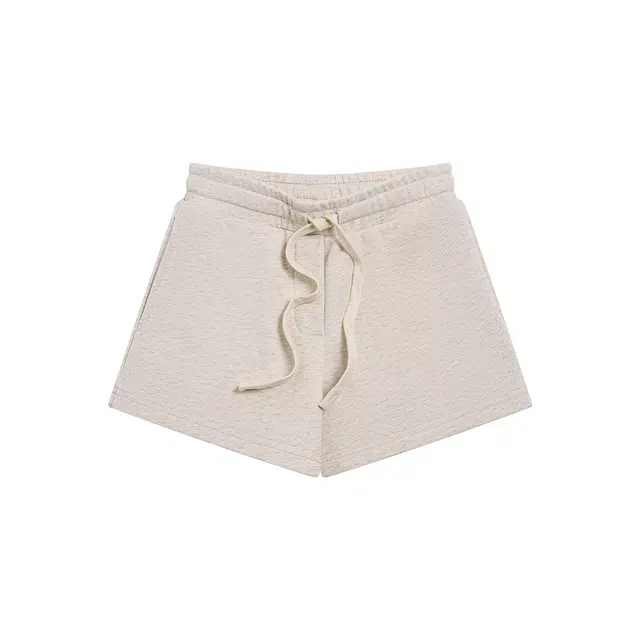 棉的美学 宽松高腰百搭系带三分休闲短裤 女款
