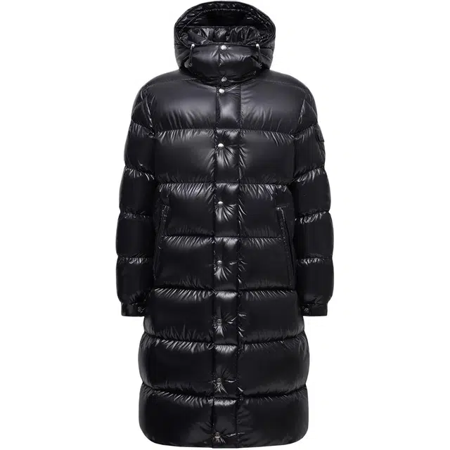 Moncler Hanoverian Hooded Square-Quilted Long Down Jacket