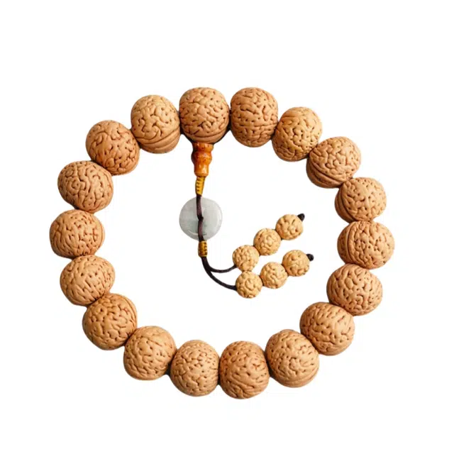 宣华意 平安新中式国潮本命年盘玩手持文玩 平安吉祥 事事圆满#好运 桃核 手串 男女同款情侣款