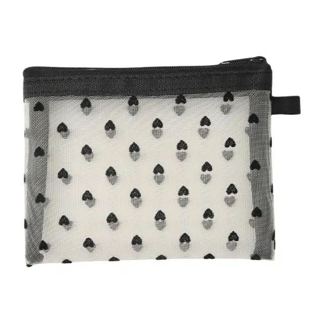 馨枕居 爱心网纱化妆包