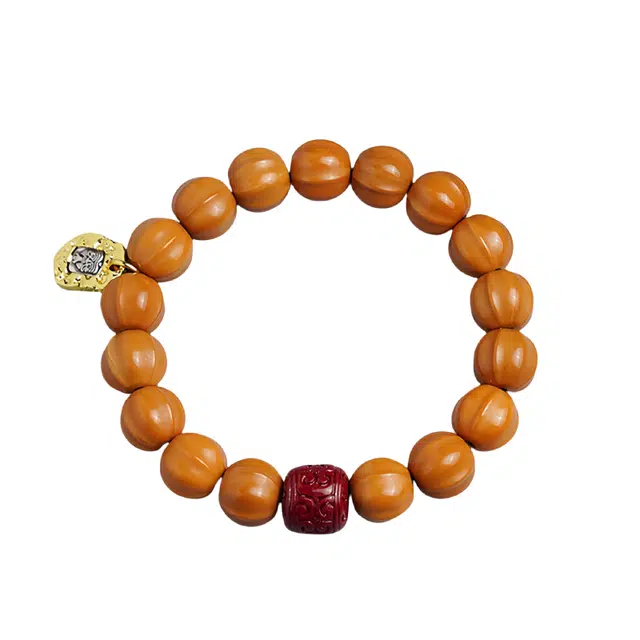 宣华意 新中式民族风佛珠 鲨鱼背京八棱盘玩藏式文玩 猴头核桃 手串 男女同款情侣款