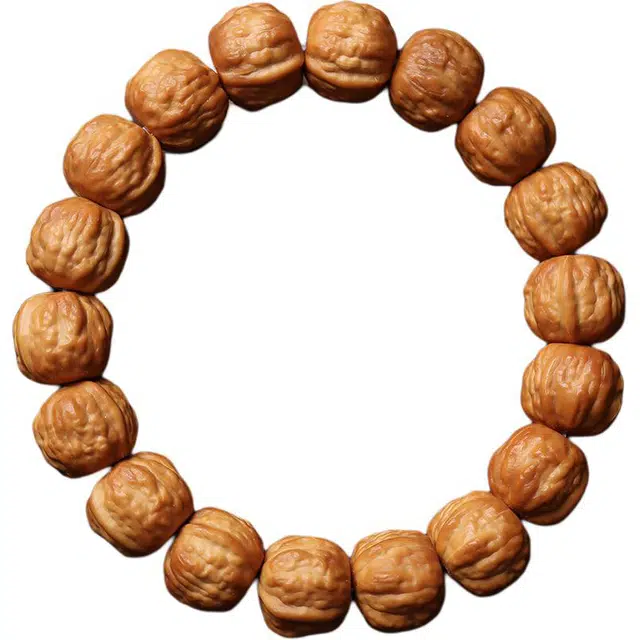 得笙陌 全品精雕蛤蟆头纹理国潮新中式好运珠 猴头核桃 手串 男女同款情侣款