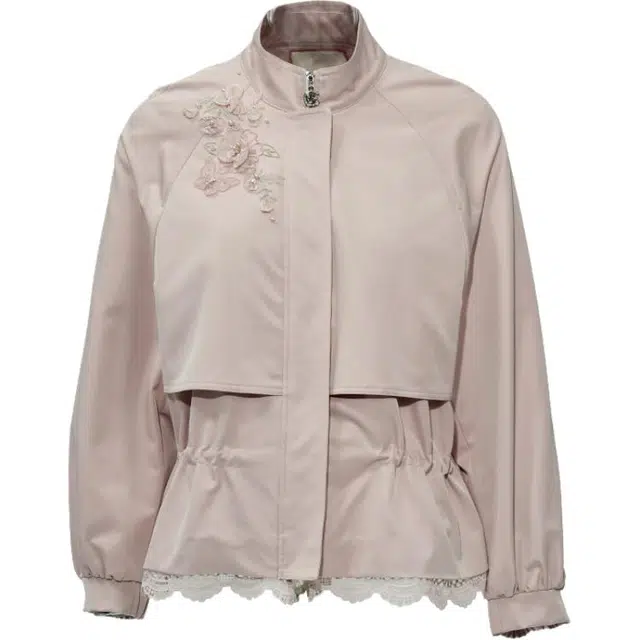 粉红玛琍 气质通勤简约舒适风衣 女款