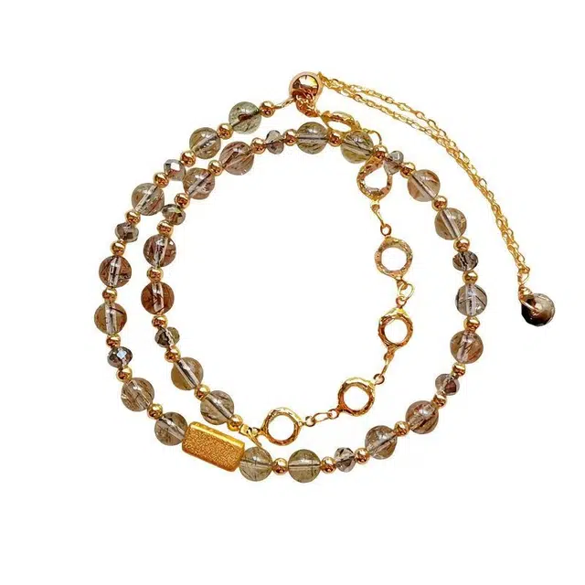 陌阡雪 【事业运】吸金体 八方来财 招财暴富 国潮财运 时尚精致高级感手饰#好运天然 超七 手串 女款