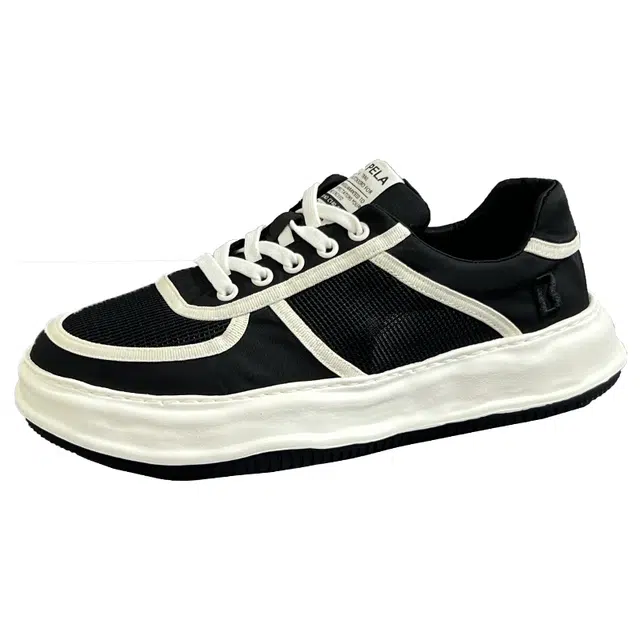 水丽星 潮流生活 轻便透气 低帮 板鞋 男款 黑色