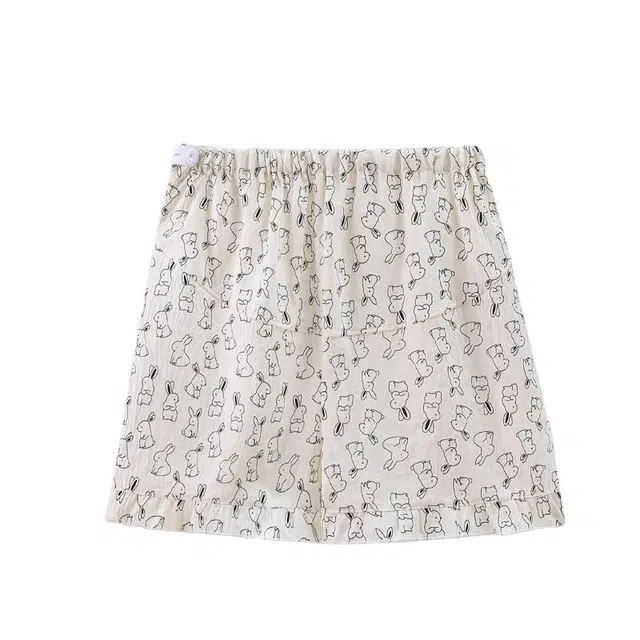 俞兆林 简约小兔卡通可调节宽松孕妇裤产前产后舒适家居裤夏季睡裤 女款