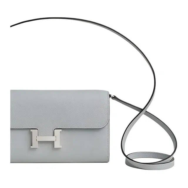 HERMES Constance Long To Go Evercolor 8U Bleu Glacier