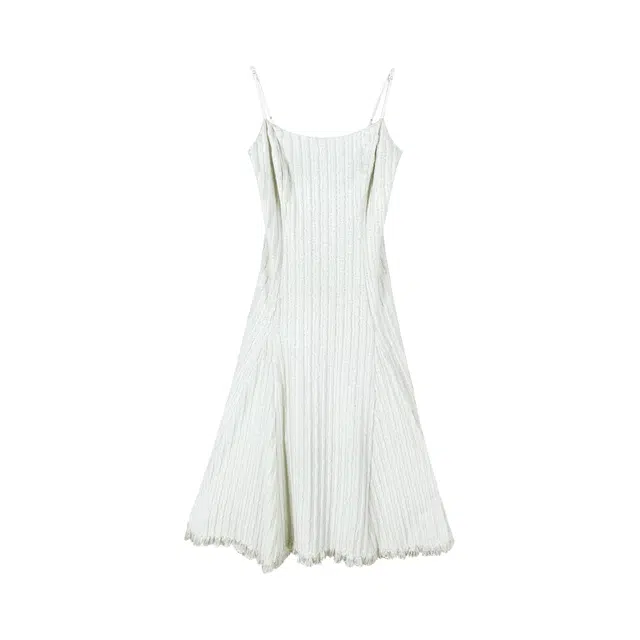 米米子 甜美牛奶提花吊带连衣裙 女款