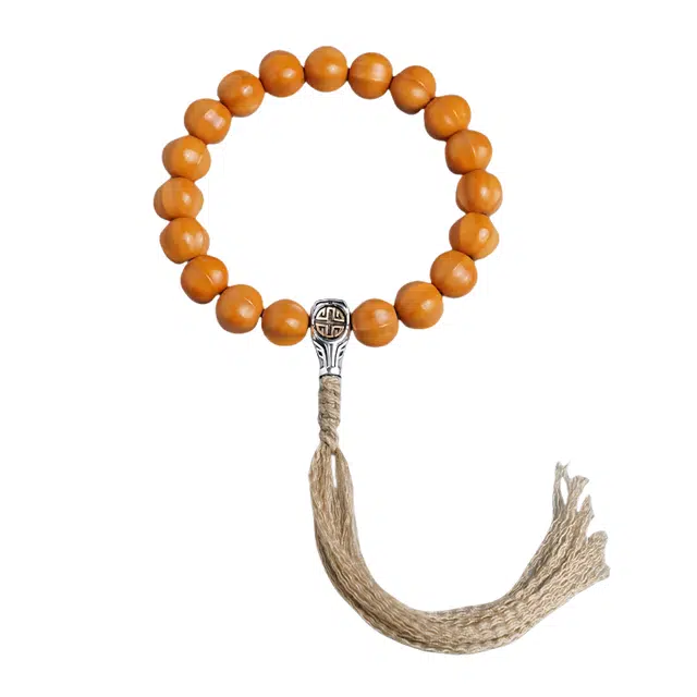 宣华意 国潮民族风老型鲨鱼背光珠盘玩佛珠文玩藏式 猴头核桃 手串 男女同款情侣款