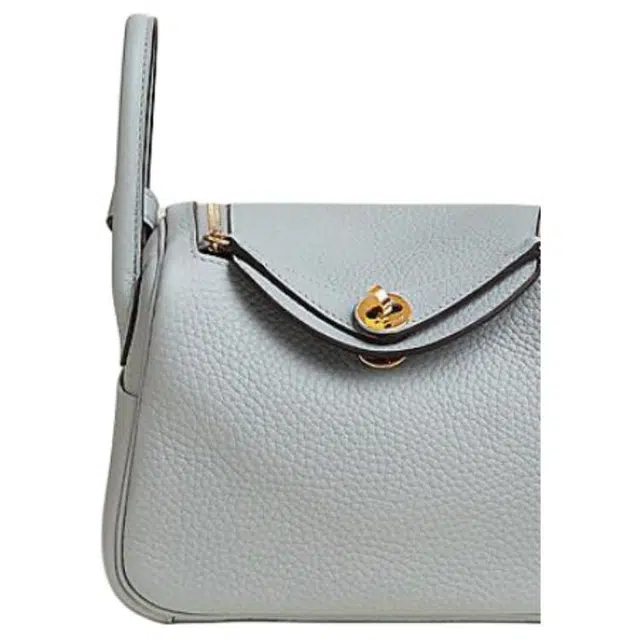 HERMES Lindy II mini Clemence 8U Bleu Glacier