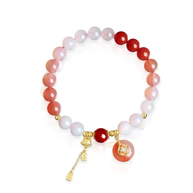 【流光】 眰恦 新中式轻奢 百搭文艺清冷感天然 玛瑙 玉石手串 女款