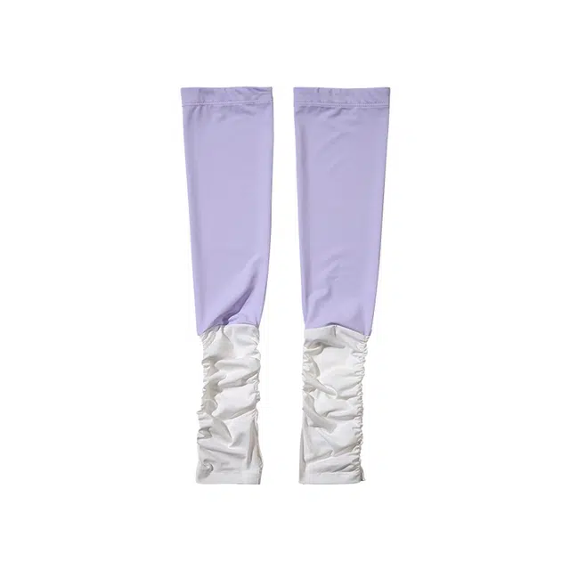 南极人 褶皱堆堆冰袖夏季防紫外线开车骑行户外运动透气遮阳护手臂套袖冰丝护袖凉感 锦纶 防晒袖 女款