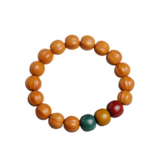 宣华意 新中式复古背精品文玩盘玩佛珠转运珠 一路顺遂#好运 猴头核桃 手串 男女同款情侣款