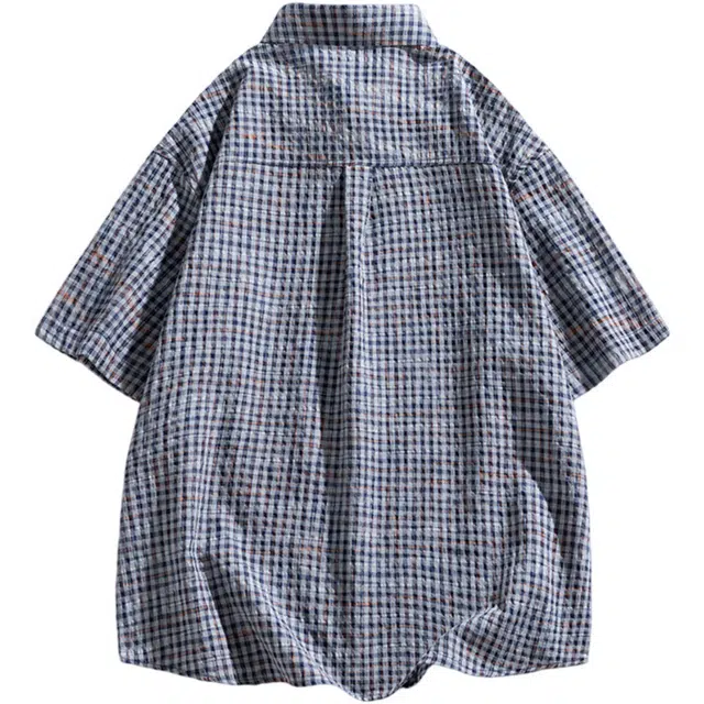 普鲁士多特蒙德 小清新宽松舒适简约柔软凉感轻薄短袖衬衫 男女同款
