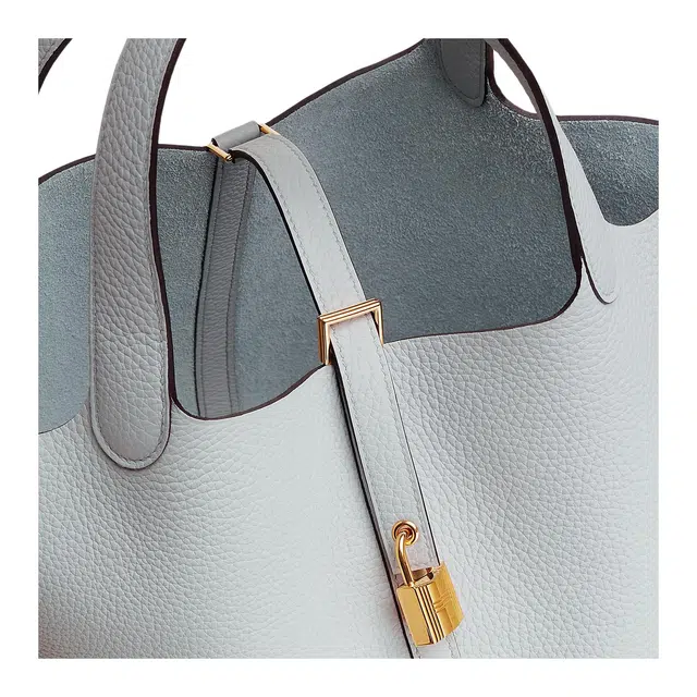 HERMES Picotin Lock 22 Clemence 22 08 Bleu Pale