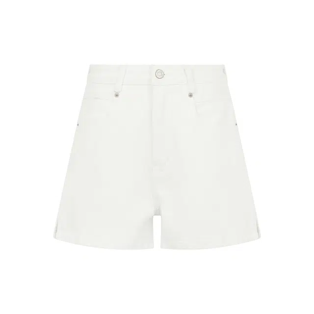 美洋 青春斜纹休闲高腰牛仔短裤 女款