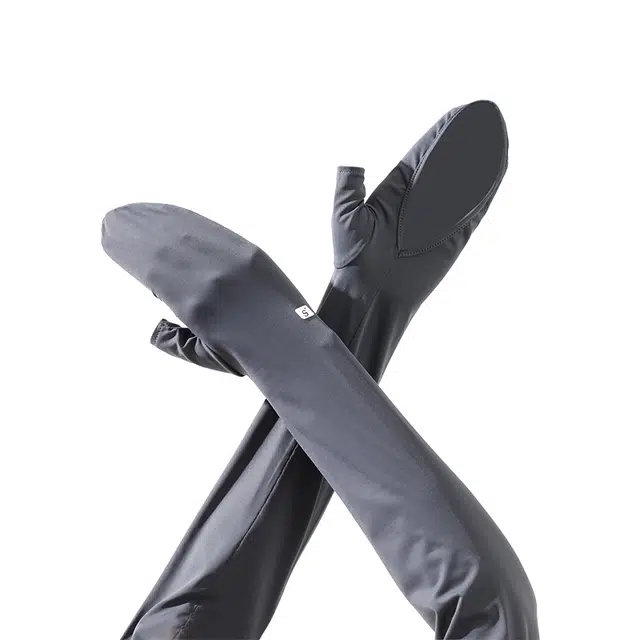 南极人 冰袖夏季防紫外线护手臂冰丝袖套手套一体骑行开车钓鱼遮阳护袖宽松加长冰爽透气 锦纶 防晒袖 男女同款情侣款