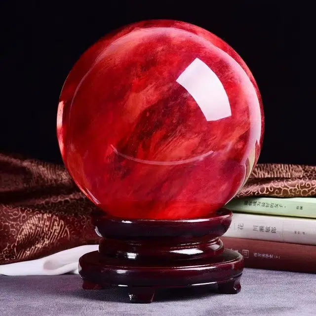 聆听花开 圆满顺遂·有求必应 居家办公鸿运当头开业乔迁高级感 红水晶 摆件 男女同款情侣款