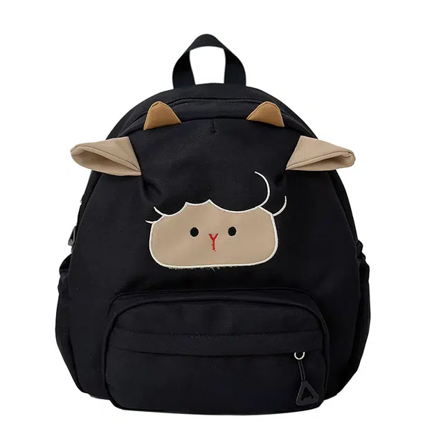 帕克熊 小羊咩咩可爱卡通小众设计简约时尚 尼龙 双肩包 常规 女款 多色