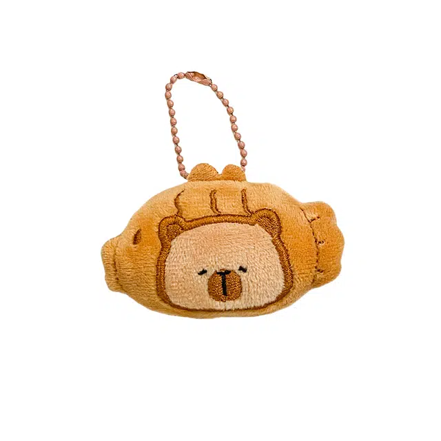 卡皮巴拉小黄豚 卡皮巴拉面包系列玩偶可爱公仔包包背包挂饰 毛绒 挂件 男女同款情侣款
