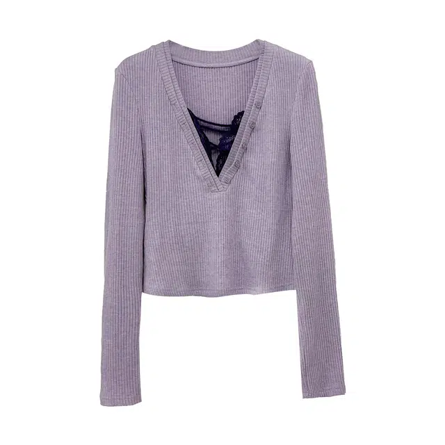 米米子 时尚气质别致百搭修身独特针织衫 女款